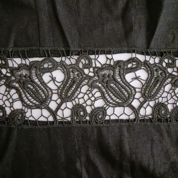 Suzy shier linen blend lace insert blazer - Picture 5 of 9